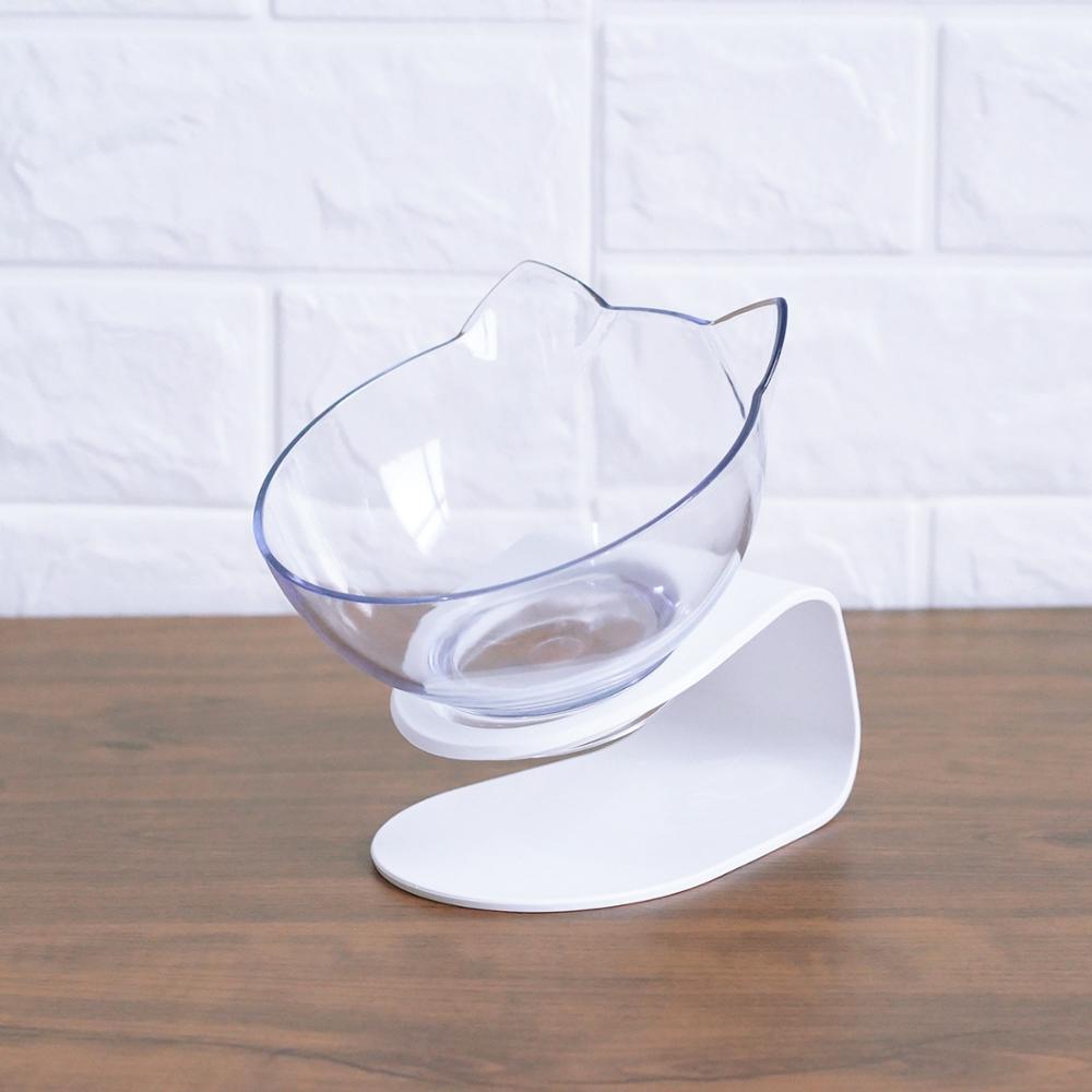 Inclined Transparent Cat Bowl