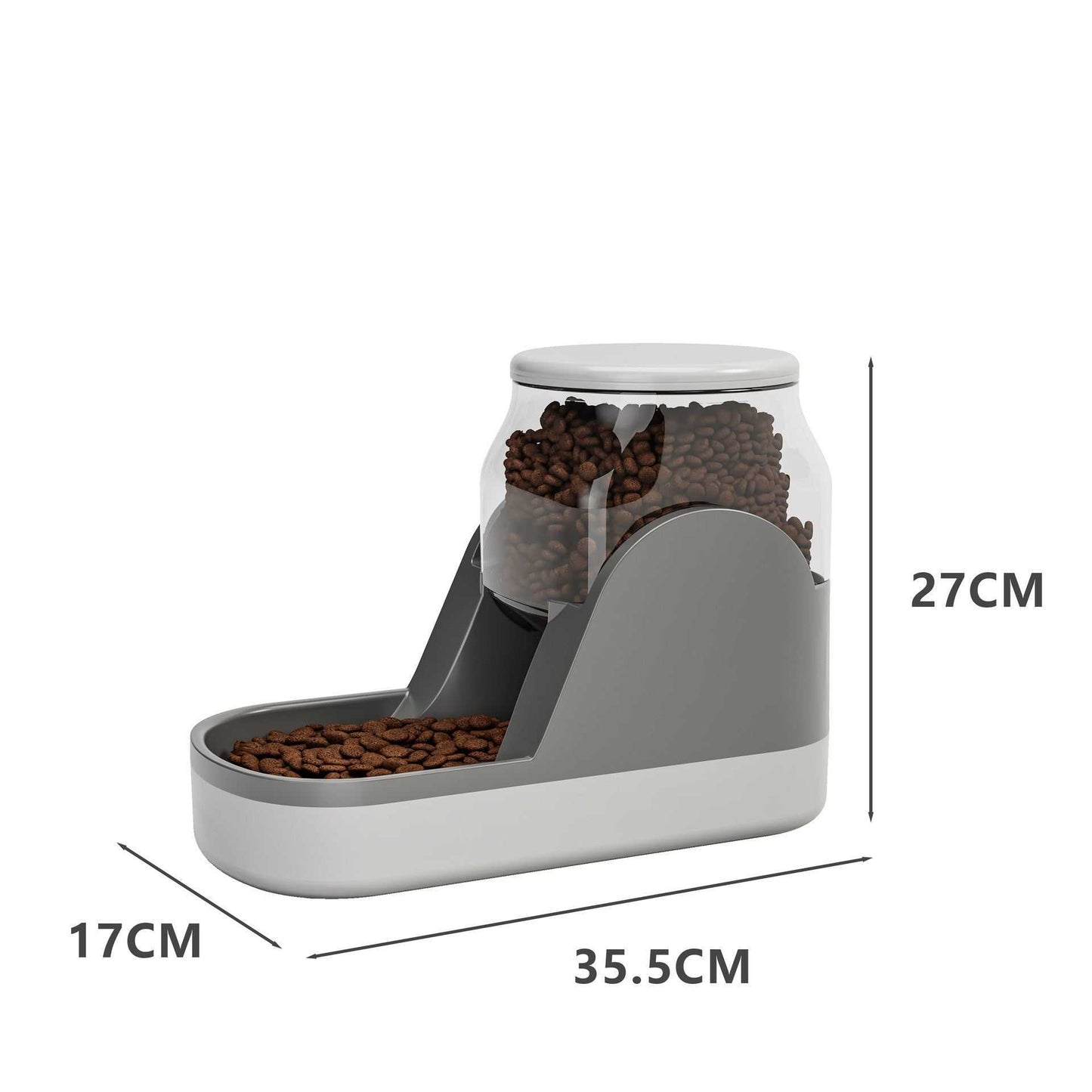 Automatic water dispenser for pets with 3.8L capacity, gravity-fed design in blue color, suitable for cats and dogs.