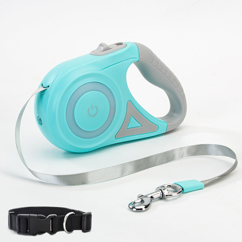Retractable Leash with Spotlight – Collar Set