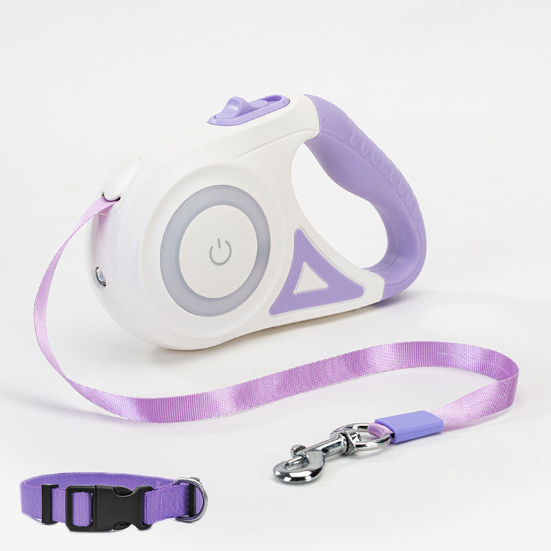 Retractable Leash with Spotlight – Collar Set