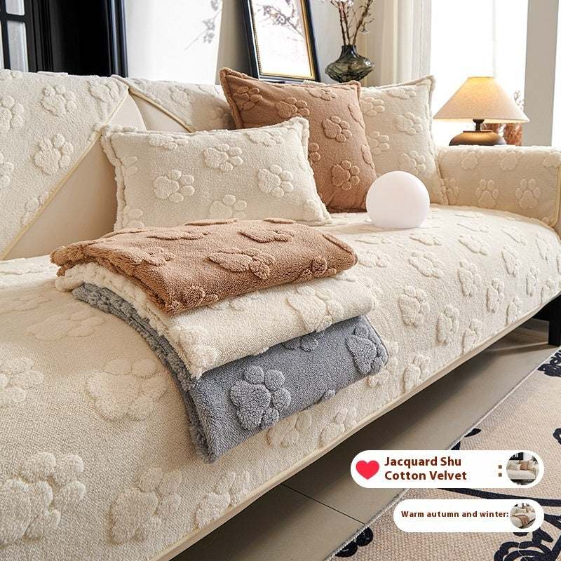 Style Non-Slip Plush Sofa Cover