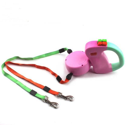 Retractable Dual Pet Dog Leash