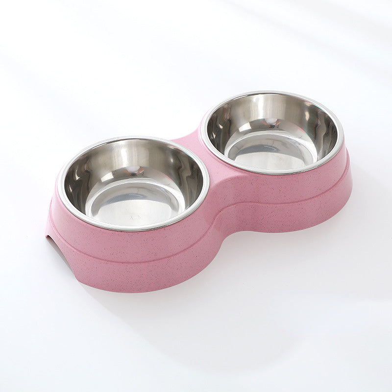 Double Bowls Stainless Steel Feeder