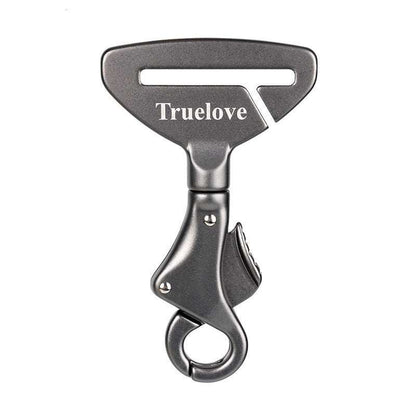 Pet Safety Buckle attached to dog harness for car safety restraint