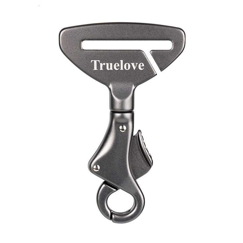 Pet Safety Buckle attached to dog harness for car safety restraint