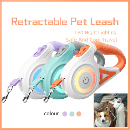 Retractable Leash with Spotlight – Collar Set