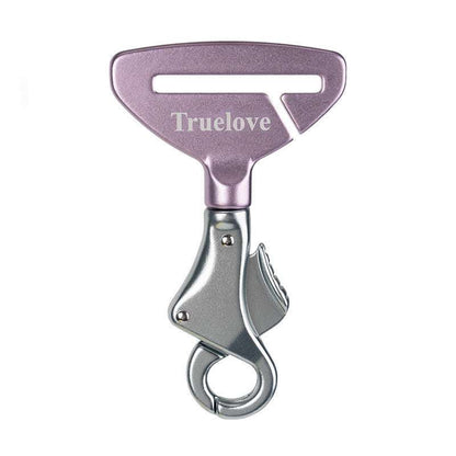 Pet Safety Buckle attached to dog harness for car safety restraint