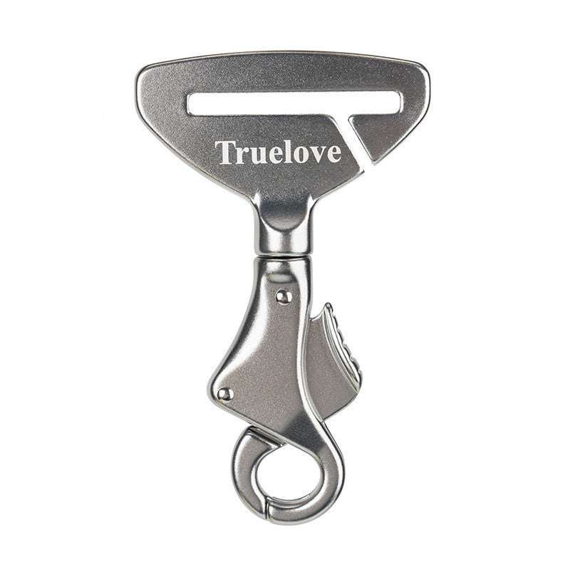 Pet Safety Buckle attached to dog harness for car safety restraint