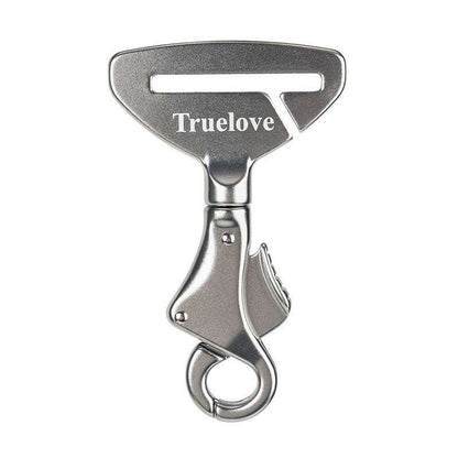 Pet Safety Buckle attached to dog harness for car safety restraint