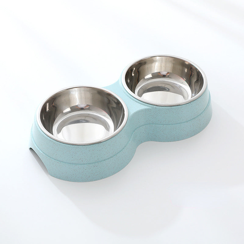 Double Bowls Stainless Steel Feeder
