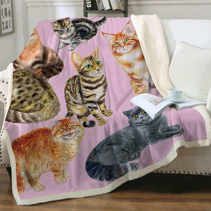 Cat Sherpa Blanket