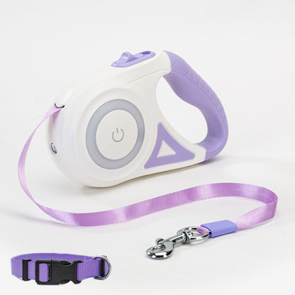 Retractable Leash with Spotlight – Collar Set