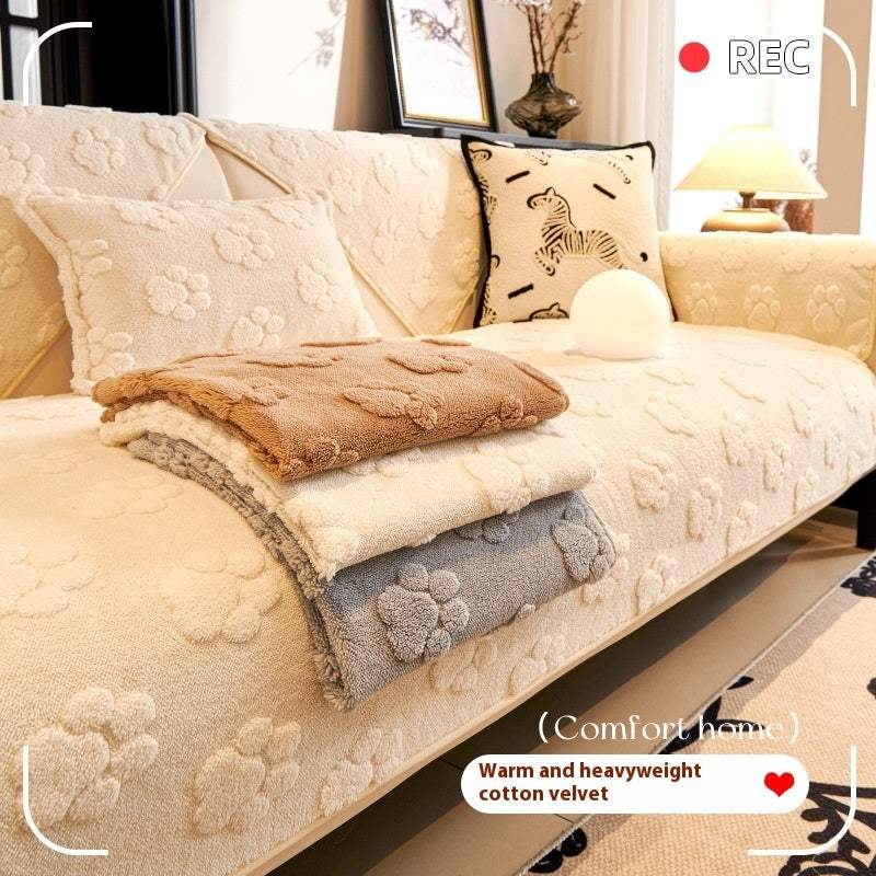 Style Non-Slip Plush Sofa Cover