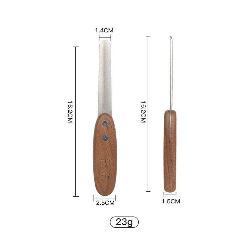 Pet Comb Solid Wood Set of solid wood pet grooming tools including combs, brushes, scissors, and nail clippers for cats and dogs