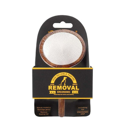 Pet Comb Solid Wood Set of solid wood pet grooming tools including combs, brushes, scissors, and nail clippers for cats and dogs