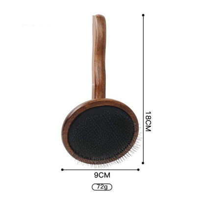 Pet Comb Solid Wood Set of solid wood pet grooming tools including combs, brushes, scissors, and nail clippers for cats and dogs