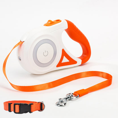 Retractable Leash with Spotlight – Collar Set